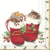Katze & Maus im Weihnachtsstiefel - Cat & mouse in the Christmas boot - Chat et souris dans la botte de Noël