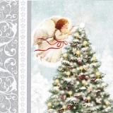 kleiner Engel erleuchtet den Weihnachtsbaum - little angel lights up the Christmas tree - petit ange éclaire le sapin de Noël