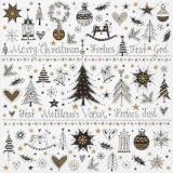 weihnachtliche Accessoires in schwarz weiss - Christmas accessories in black and white - Accessoires de Noël en noir et blanc