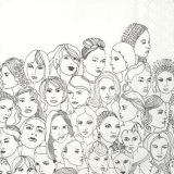 verschiedene Frauengesichter in schwarz/weiss - different womens faces in black / white - visages de femmes différentes en noir / blanc