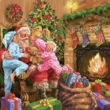 Weihnachtsmann bringt den Kindern die Geschenke - Santa brings the presents to the children - Santa apporte les cadeaux aux enfants