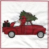 Weihnachtsmann im Auto - Santa Claus in the car - Père Noël dans la voiture