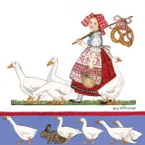Mädchen mit Gänsen - Girl with geese - Fille avec oies