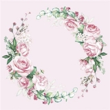 Hochzeit Aquarell Kranz aus Rosen - Wedding watercolor wreath of roses - Couronne de roses aquarelle