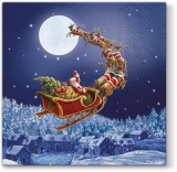 Weihnachtsmann, Rentiere, Schlitten - Santa, reindeer, sleigh - Père Noël, renne, traîneau