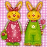 Lustiges Osterhasenpaar - Cute Easter bunny couple - Couple de lapin de Pâques mignon