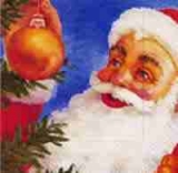 Weihnachtsmann schmückt - Santa at work - Le Père Noël décore larbre de Noël