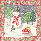 Winkender Schneemann - Waving snowman - faire signe du bonhomme de neige