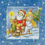 Schlittenfahrt mit Weihnachtsmann & Schneemann - Sleigh ride with Santa Claus & Snowman - Promenade en traîneau avec le Père Noël et bonhomme de neige