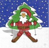Weihnachstsmann auf Ski - Funny Santa