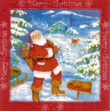 Weihnachtsmann & Schneelandschaft - Santa & snowy landscape - Père Noël et paysage de neige