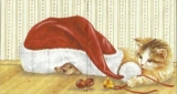 Katze, Maus & Weihnachtsmanns Mütze - Cat, Mouse & Santa Claus hat - Chat, souris et bonnet de noel