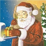 Weihnachtsmann: Hier ein Geschenk für Dich - Santa Claus: Here a present for you - Père Noël: Voici pour vous un présent